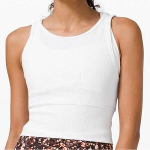 Lululemon Power Pivot Ribbed Reversible Tank Top - White